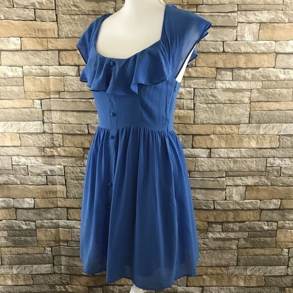 Forever 21 Blue Cutout Sundress size M Medium - Picture 7 of 8